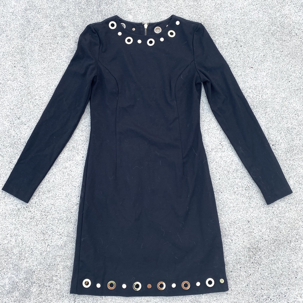 Black, long sleeve Michael Kors dress. Light use.